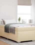 vidaXL Рамка за легло с матрак Крем 100 x 200 cm текстил