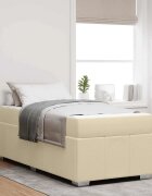 vidaXL Рамка за легло с матрак Крем 80 x 200 cm текстил