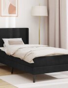 vidaXL Рамка за легло с матрак с таблото Черно 90 x 200 cm Кадифе