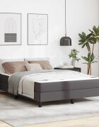 vidaXL Рамка за легло с матрак Сив 140 x 190 cm текстил