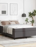 vidaXL Рамка за легло с матрак Сив 160 x 200 cm текстил