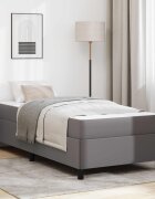 vidaXL Рамка за легло с матрак Сив 80 x 200 cm текстил