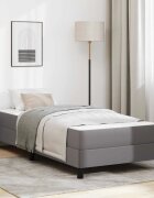 vidaXL Рамка за легло с матрак Сив 80 x 200 cm текстил
