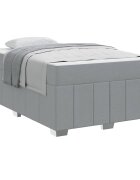 vidaXL Рамка за легло с матрак Светлосиво 120 x 200 cm текстил