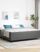vidaXL Рамка за легло с матрак Светлосиво 200 x 200 cm текстил