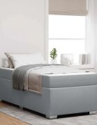 vidaXL Рамка за легло с матрак Светлосиво 80 x 200 cm текстил