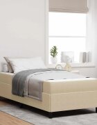 vidaXL Рамка за легло с матрак Светлозелено сиво 100 x 200 cm текстил