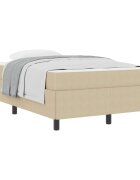 vidaXL Рамка за легло с матрак Светлозелено сиво 120 x 190 cm текстил