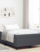 vidaXL Рамка за легло с матрак Тъмен сив 120 x 190 cm текстил