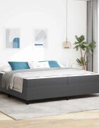 vidaXL Рамка за легло с матрак Тъмен сив 200 x 200 cm текстил