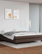 vidaXL Рамка за легло с пружини кафява 180x200 см изкуствена кожа