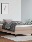 vidaXL Рамка за легло с пружини капучино 100x200 см изкуствена кожа
