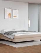 vidaXL Рамка за легло с пружини капучино 160x200 см изкуствена кожа