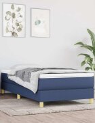 vidaXL Рамка за легло с пружини Синьо 80x200 см плат