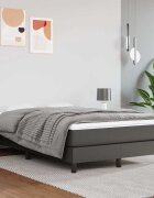 vidaXL Рамка за легло с пружини сива 120x200 см изкуствена кожа