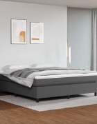 vidaXL Рамка за легло с пружини сива 180x200 см изкуствена кожа