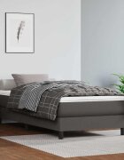 vidaXL Рамка за легло с пружини сива 80x200 см изкуствена кожа