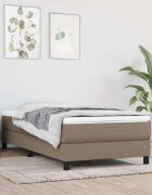 vidaXL Рамка за легло с пружини таупе 90x200 см плат