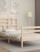 vidaXL Рамка за легло с табла 100x200 см масивно дърво