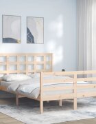vidaXL Рамка за легло с табла 120х200 см масивно дърво