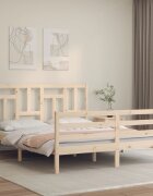 vidaXL Рамка за легло с табла 160х200 см масивно дърво