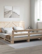 vidaXL Рамка за легло с табла 200x200 см бор масив
