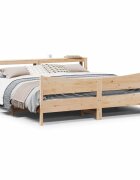 vidaXL Рамка за легло с табла 200x200 см бор масив