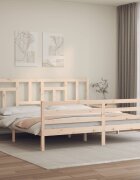 vidaXL Рамка за легло с табла 200x200 см дърво масив