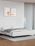 vidaXL Рамка за легло с табла без матрак бяла 180x200 см