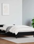 vidaXL Рамка за легло с табла без матрак черна 100x200 см