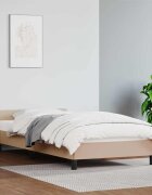 vidaXL Рамка за легло с табла без матрак капучино 90x200 см