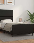 vidaXL Рамка за легло с табла черна 100x200 см изкуствена кожа