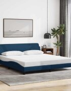 vidaXL Рамка за легло с табла Dover синя 180x200 см плат