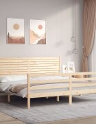 vidaXL Рамка за легло с табла Super King Size дърво масив