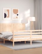 vidaXL Рамка за легло с табла Super King Size дърво масив