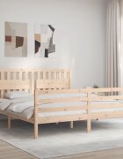 vidaXL Рамка за легло с табла Super King Size дърво масив