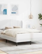 vidaXL Рамка за легло с таблото Бяло 160 x 200 cm Изкуствена
