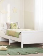 vidaXL Рамка за легло с таблото Бяло 80 x 200 cm Инженерна дървесина