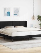 vidaXL Рамка за легло с таблото Черно 180 x 200 cm Кадифе
