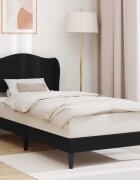 vidaXL Рамка за легло с таблото Черно 90 x 200 cm Изкуствена