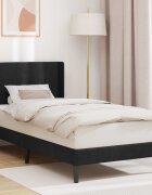 vidaXL Рамка за легло с таблото Черно 90 x 200 cm Кадифе