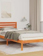 vidaXL Рамка за легло с таблото Кафяво с восъчно покритие 100 x 210 cm