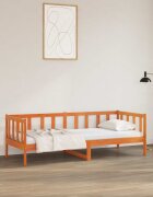 vidaXL Рамка за легло с таблото Кафяво с восъчно покритие 90 x 190 cm