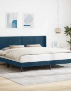 vidaXL Рамка за легло с таблото Синьо 200 x 200 cm Кадифе