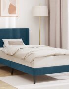 vidaXL Рамка за легло с таблото Синьо 80 x 200 cm Кадифе
