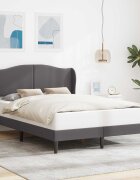 vidaXL Рамка за легло с таблото Сиво 120 x 190 cm Изкуствена