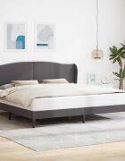 vidaXL Рамка за легло с таблото Сиво 200 x 200 cm Изкуствена