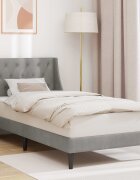vidaXL Рамка за легло с таблото Светлосиво 100 x 200 cm Кадифе