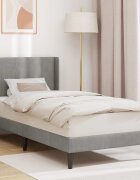 vidaXL Рамка за легло с таблото Светлосиво 100 x 200 cm Кадифе