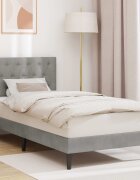 vidaXL Рамка за легло с таблото Светлосиво 90 x 200 cm Кадифе
